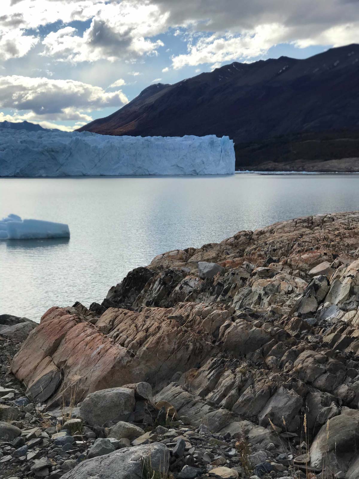 View of the Perito Moreno Glacier from the coast