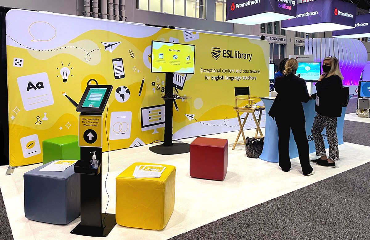 ESL Library booth at the FETC 2022 conference