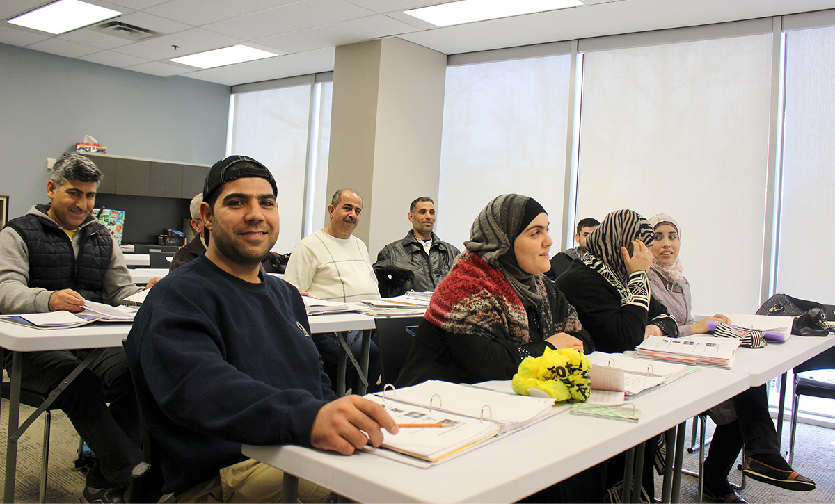 A language classroom pre-pandemic