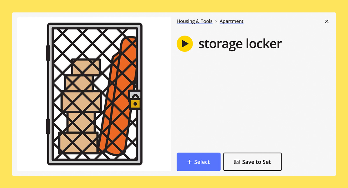 storage locker flashcard