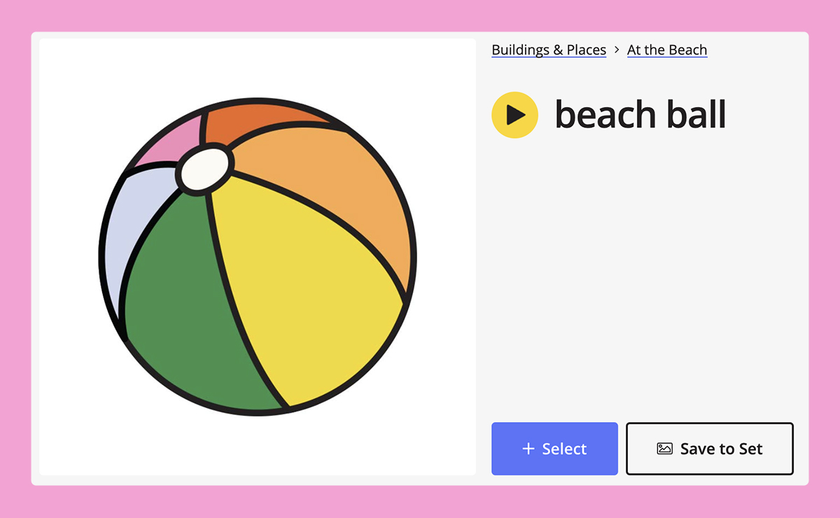 Ellii Beach Ball flashcard