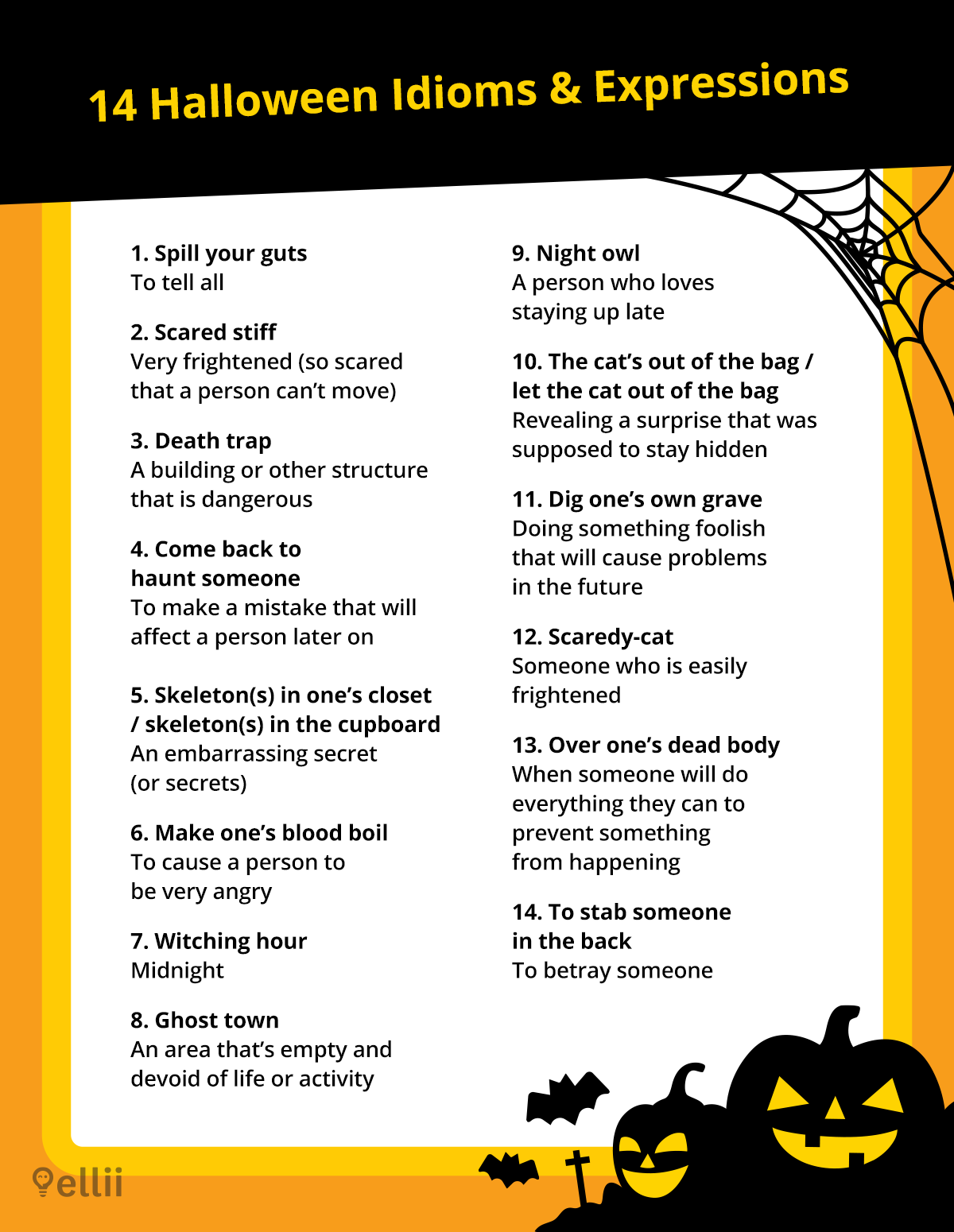 Top 10 Halloween idioms and expressions