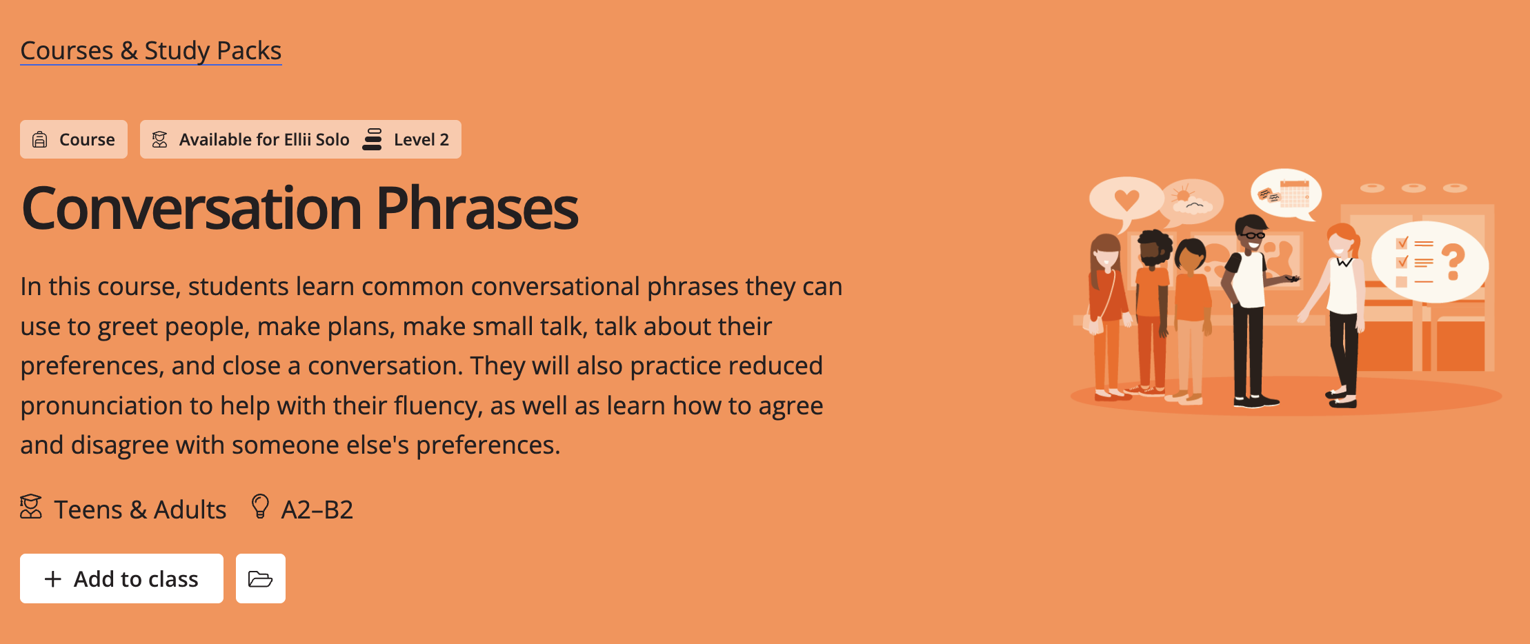 Conversation Phrases course on Ellii