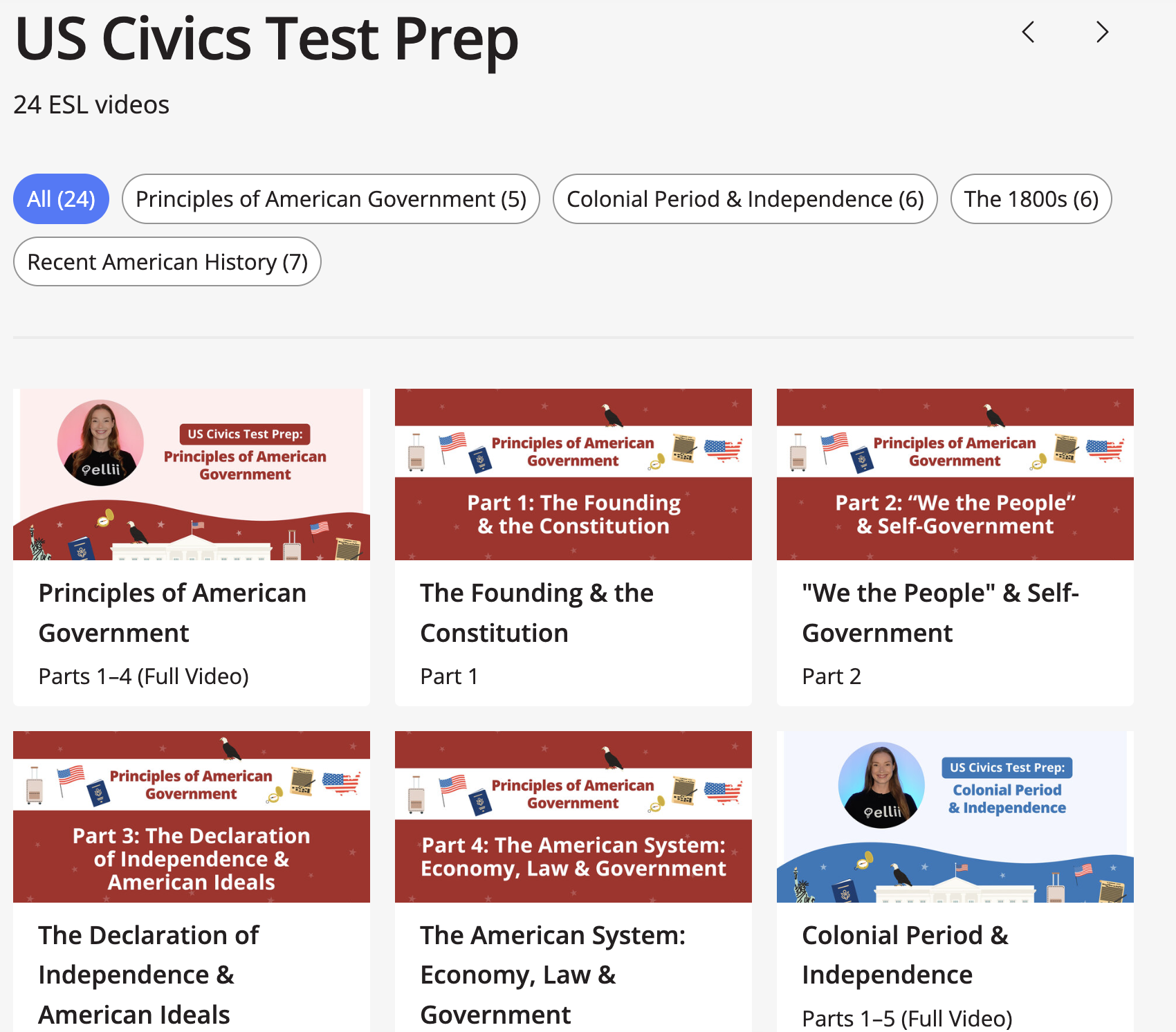 US Civics Test Prep on Ellii