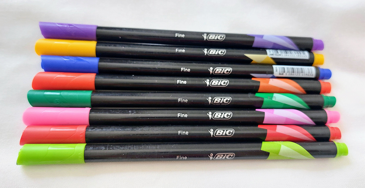 bic fineliner pens