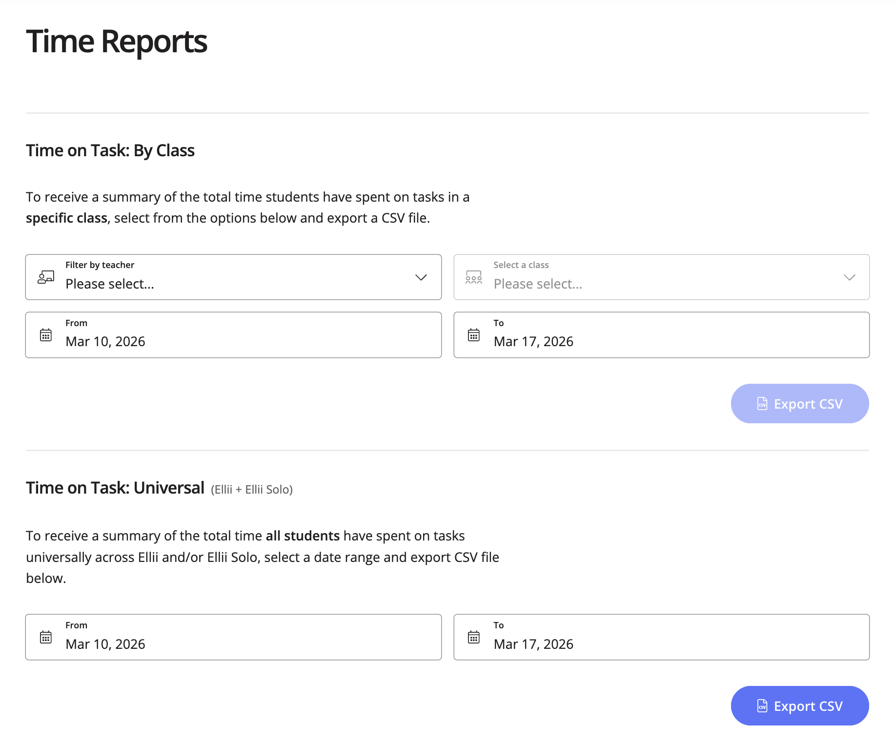 time reports on Ellii