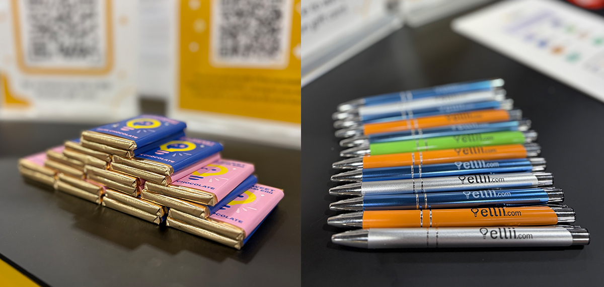 image of chocolate and pens