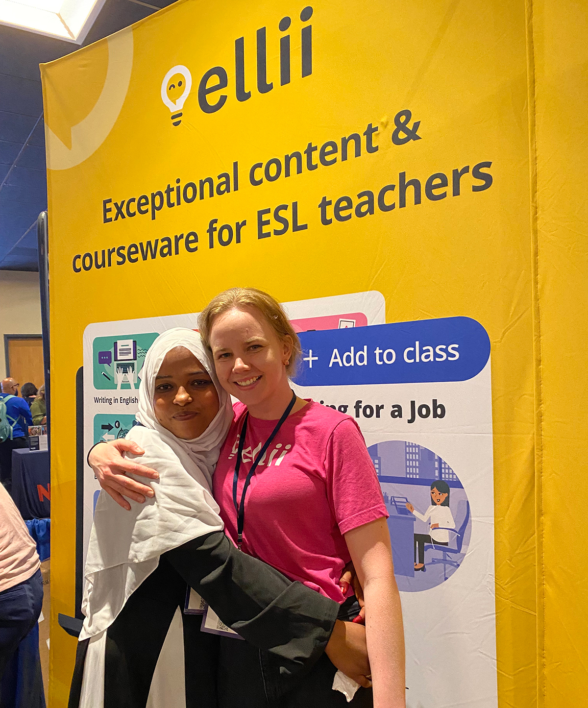 Kylie and a former student