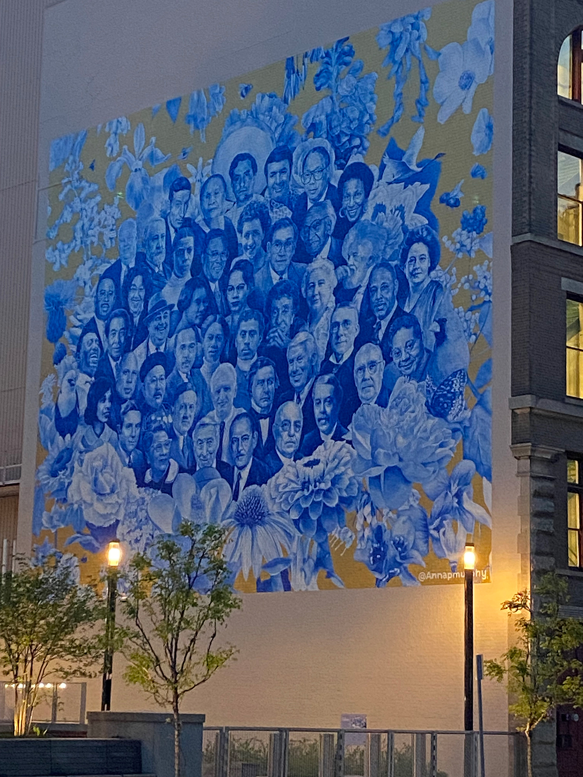 43 celebrated Hoosiers, mural in Indianapolis